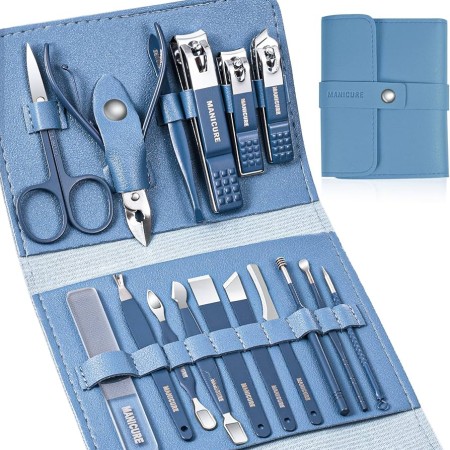 16Pcs Manicure Set Stainless Steel Nail Clippers Kit And Pedicure
