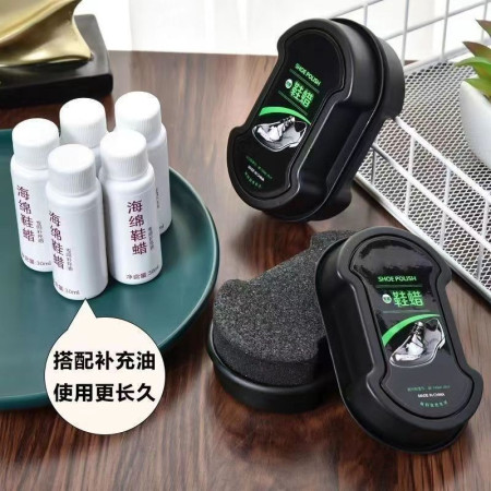 Shoe Polish Oil Sponge Black Wax Shoe Brush